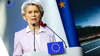 Die Präsidentin der Europäischen Kommission Ursula von der Leyen nahm an einer Pressekonferenz mit Präsident Andrzej Duda und Premierminister Mateusz Morawiecki teil, 2. Juni 2022.
