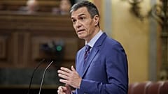  Pedro Sánchez al Congresso dei Deputati il 25 marzo 2026 durante la sua apparizione per spiegare la posizione della Spagna sulla guerra in Iran.