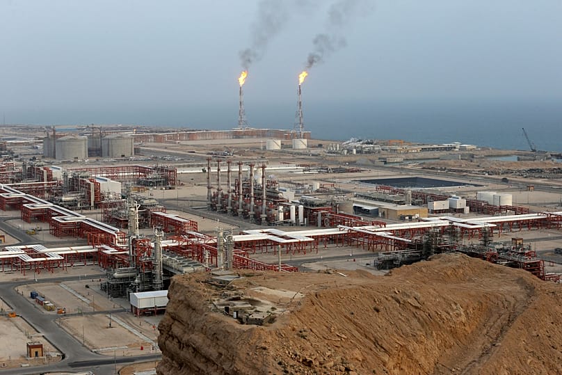 Natural gas refineries at the South Pars gas field on the northern coast of the Persian Gulf, 16 March, 2019