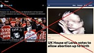 Misleading headlines claiming abortion will be legal until birth
