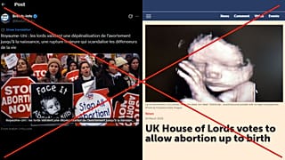 Misleading headlines claiming abortion will be legal until birth