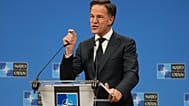 Sekretarz generalny NATO Mark Rutte przemawia podczas prezentacji rocznego sprawozdania NATO w Brukseli, w czwartek 26 marca 2026 r.