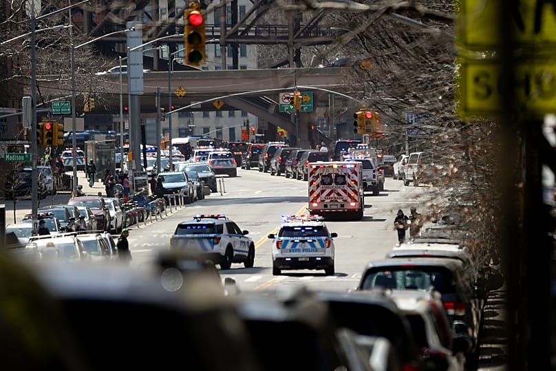 A motorcade carrying former Venezuela President Nicolás Maduro departs Manhattan federal court after a pre-trial hearing in New York, 26 March, 2026
