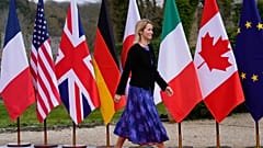 Die Hohe Vertreterin Kaja Kallas auf dem G7-Treffen.