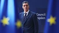 Spanish Prime Minister Pedro Sanchez speak to the press in Brussels 