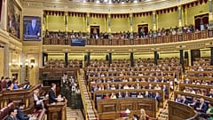 ARŞİV: İspanya Başbakanı Pedro Sánchez, Madrid’deki İspanya parlamentosunda konuşma yaparken. /  9 Temmuz 2025 Çarşamba