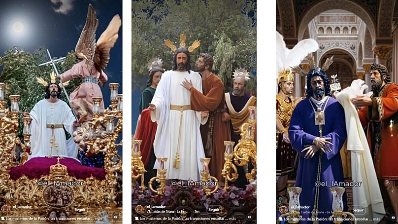 Reels animados creados con IA sobre la Pasión de Cristo por Fernando Rivero