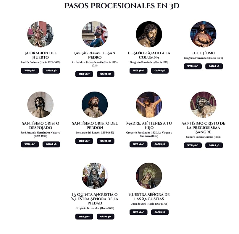 Pasos procesionales en 3D de Valladolid