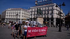 My Life is Mine Demonstration in Madrid, Archivbild 2021