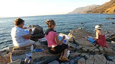 Los paisajes costeros son uno de los temas de un retiro artístico en Creta