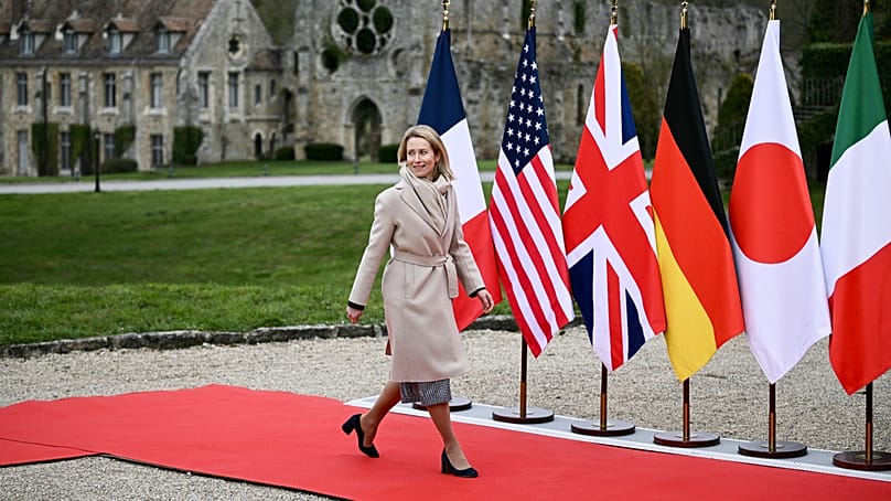 Kaja Kallas at the G7 meeting.