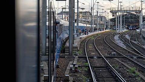 The inaugural train to Berlin leaving Paris 