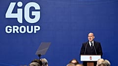 Gellért Jászai, CEO of 4iG Group, speaks at the Carmelite Monastery on 2 March 2026
