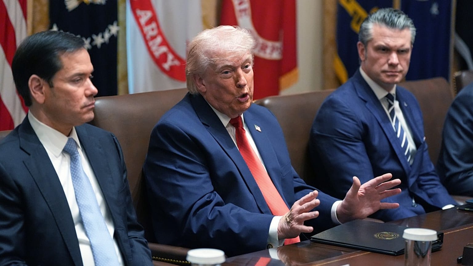 US President Donald Trump speaks during a Cabinet meeting at the White House, Thursday, March 26, 2026, in Washington