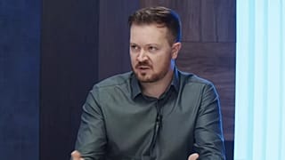 Szabó Bence rendőr százados a Partizán stúdiójában 2026. március 27-én