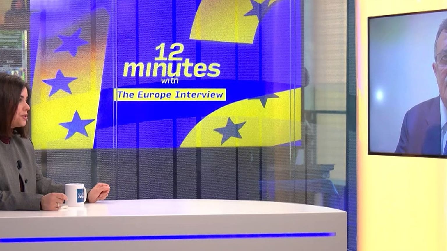 Maria Tadeo di Euronews con Abdullah Mohtadi, leader in esilio del Partito Komala del Kurdistan iraniano.