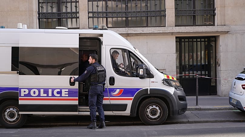 Police officers on the street in Paris, 28 March, 2026