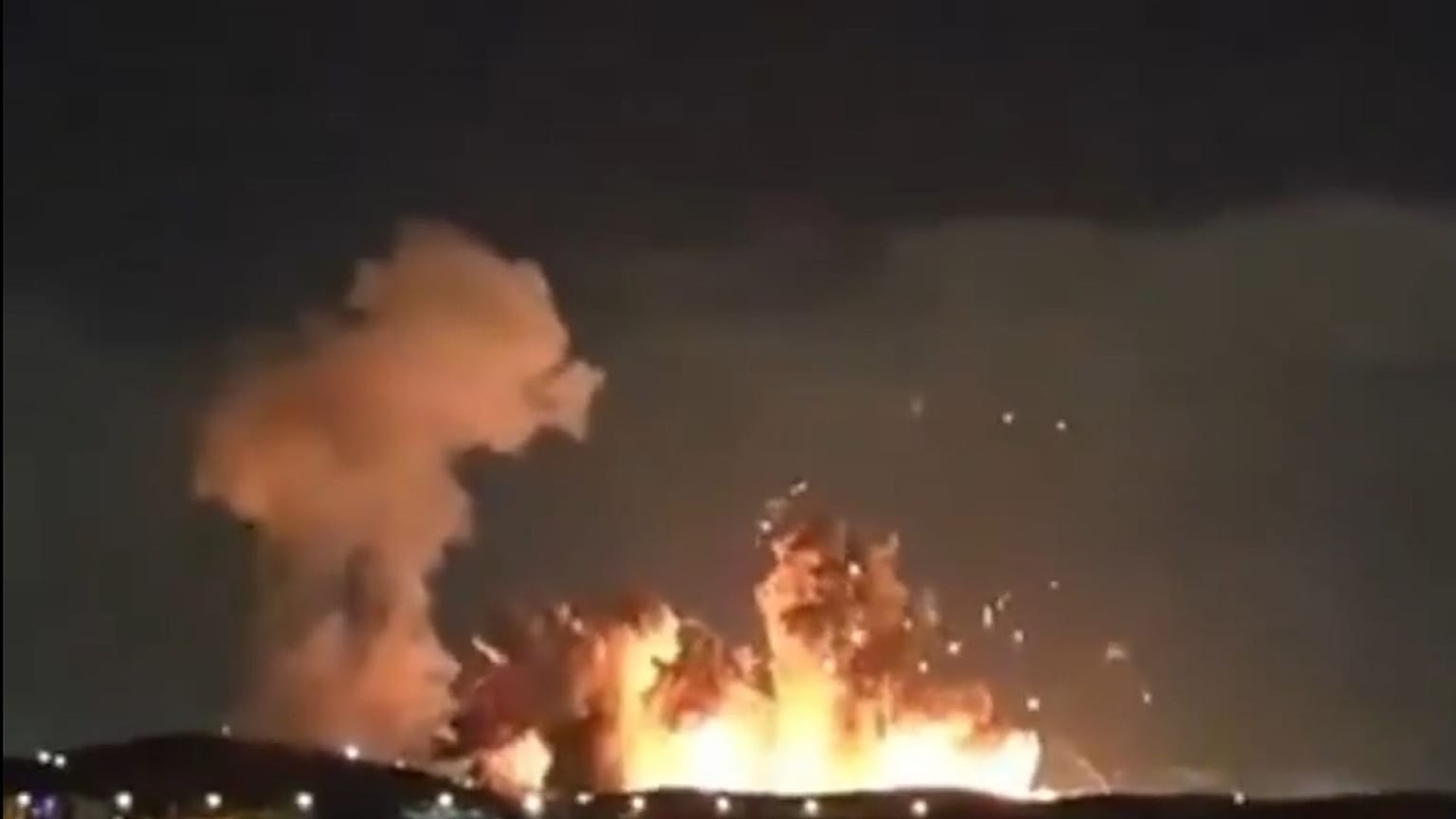 اسکرین شات از ویدئو حمله به اصفهان