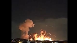 اسکرین شات از ویدئو حمله به اصفهان