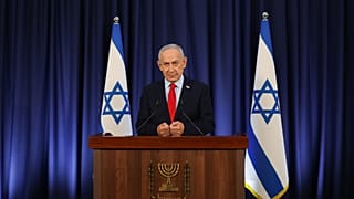 رئيس الوزراء الإسرائيلي بنيامين نتنياهو يتحدث خلال مؤتمر صحفي في القدس، الخميس 19 مارس/آذار 2026.