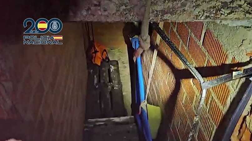 La entrada del narcotúnel