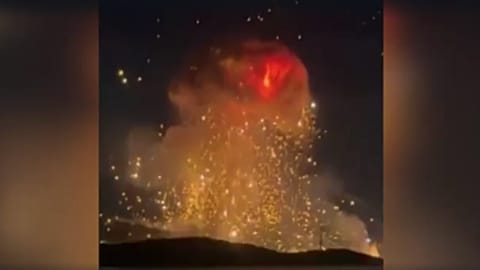 Moment US strike sends massive fireball into sky over Iran’s Isfahan