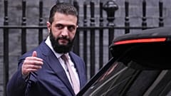 Der syrische Präsident Ahmed al-Sharaa verlässt die Downing Street 10 in London, 31. März 2026