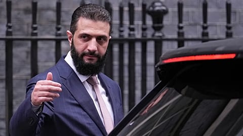 President of Syria Ahmed al-Sharaa departs 10 Downing Street in London, 31 March, 2026