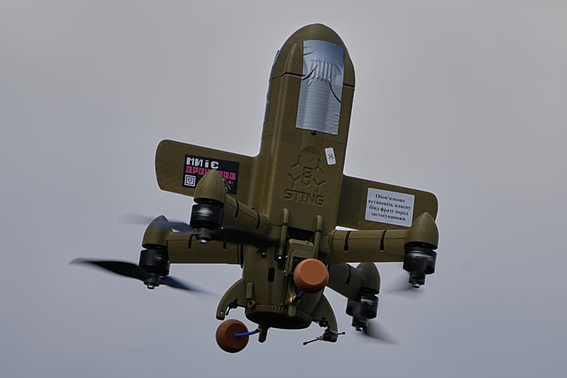 یک رهگیر ضد پهپاد که توسط ارتش اوکراین برای مقابله با پهپادهای روسی استفاده می‌شود