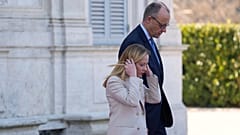 Italiens Ministerpräsidentin Giorgia Meloni empfängt Deutschlands Kanzler Friedrich Merz zum Regierungsgipfel in der Villa Doria Pamphilj in Rom am Freitag, 23. Januar 2026.