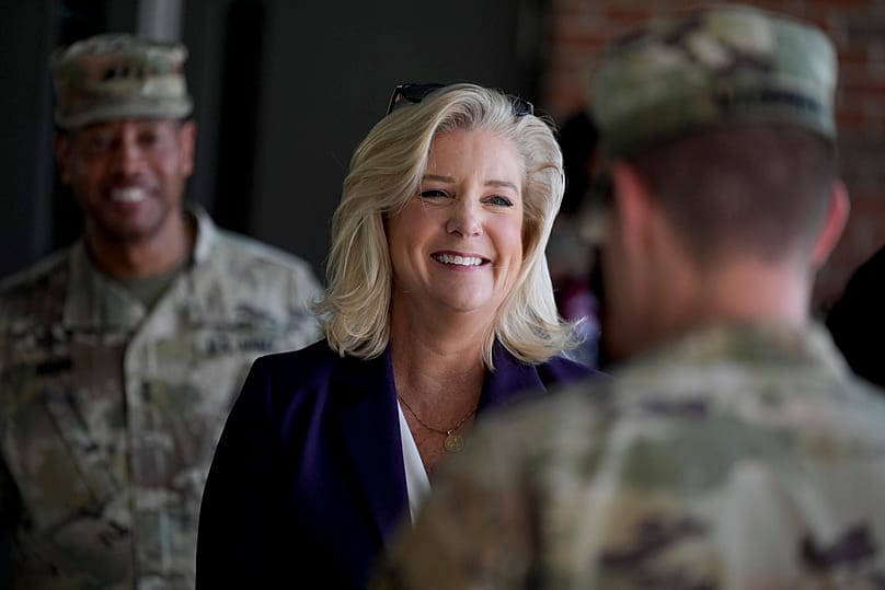 Army Secretary Christine Wormuth talks with soldiers at Fort Jackson, 25 September, 2024