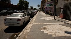 Straßenszene an einer Ecke der Saadoun-Straße im Zentrum Bagdads, wo die US‑Journalistin Shelly Kittleson in Bagdad, Irak, entführt wurde.