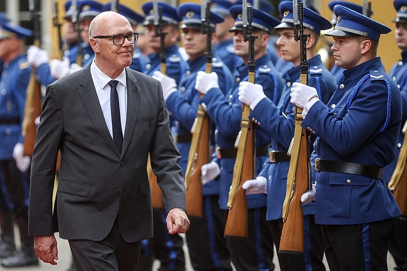 Switzerland's Defence Minister Martin Pfister in Sarajevo, 8 July, 2025