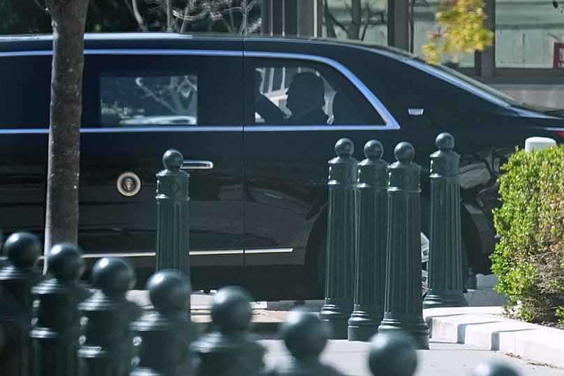 President Donald Trump leaves the US Supreme Court in Washington, 1 April, 2026