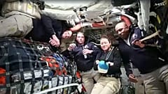 Interviews with Artemis II astronauts as they rocket toward the moon