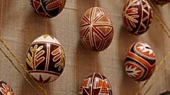 Aufwendig verzierte Eier im Pysanka-Museum in Lwiw ausgestellt