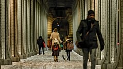Children on the way to school in Paris, 18 January, 2024