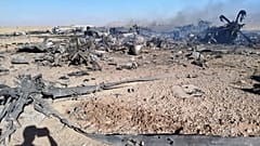 صورة نشرها الموقع الرسمي للحرس الثوري الإيراني، تظهر حطام في موقع قال التلفزيون الرسمي الإيراني إنه مكان سقوط طائرات أميركية، محافظة أصفهان وسط إيران، أبريل/نيسان 2026.
