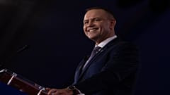 Der polnische Präsident Karol Nawrocki auf der CPAC-Konferenz in den USA, 28. März 2026. 