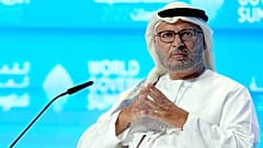 DATEI: Der emiratische Spitzenbeamte Anwar Gargash nimmt am 29. März 2022 am World Government Summit auf der Dubai Expo 2020 in Dubai, Vereinigte Arabische Emirate, teil.
