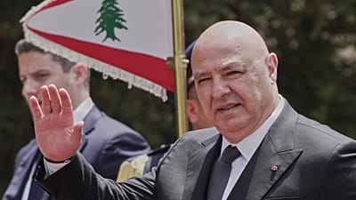 الرئيس اللبناني جوزاف عون في القصر الجمهوري ببعبدا، شرق بيروت، لبنان، الأربعاء 21 أيار/مايو 2025. 