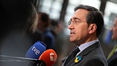 Ο υπουργός Εξωτερικών της Ισπανίας José Manuel Albares στο κτίριο του Ευρωπαϊκού Συμβουλίου στις Βρυξέλλες στις 23 Φεβρουαρίου 2026. 