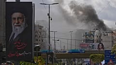 تصویر علی خامنه‌ای، رهبر کشته شده ایران در لبنان
