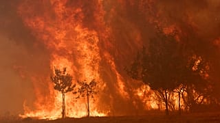 Imagen de un incendio en 2025 cerca de Rebordondo, en Orense. 