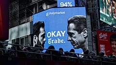 Archivbild: Polymarket-Werbung in New York City, vom vierten November 2025.