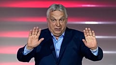 Hungary's outgoing Prime Minister Viktor Orbán addresses his supporters after receiving the results of a parliamentary election in Budapest, 12 April, 2026