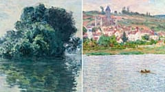 Claude Monet's "les iles de port villez" 1883 and "Vetheuil, effet du matin" 1901