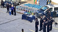 La Policía Nacional presenta los resultados de la operación.