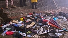 Vor dem Haupteingang der Citadelle Laferrière stehen die Schuhe der Opfer einer tödlichen Massenpanik.