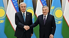 Presidents of Uzbekistan and Kazakhstan, Shavkat Mirziyoyev and Kassym-Jomart Tokayev